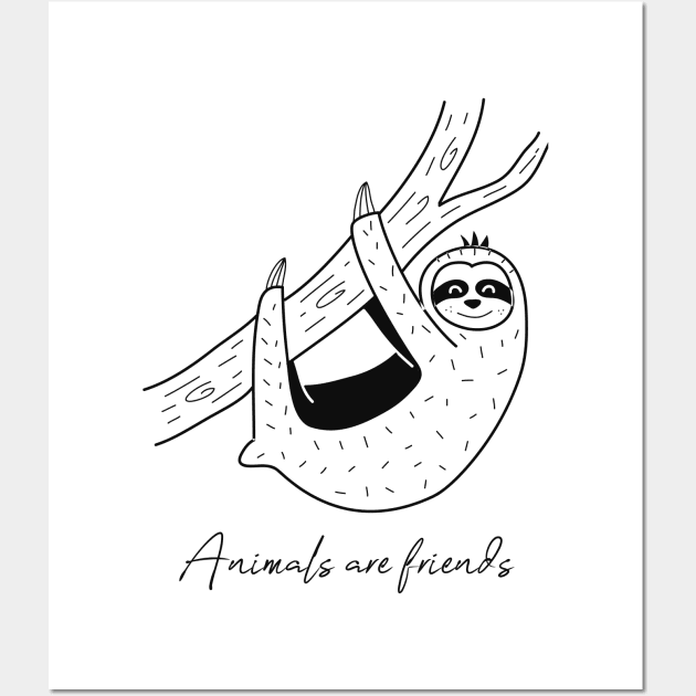 'Animals Are Friends' Animal Conservation Shirt Wall Art by ourwackyhome